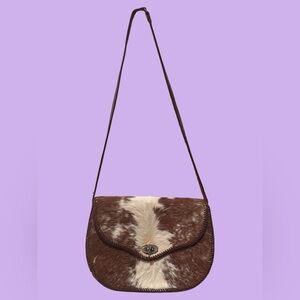 🍒 VINTAGE - Cowhide Shoulder Purse